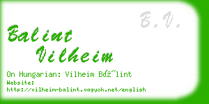 balint vilheim business card
